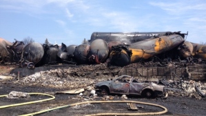 Railroaded petroleum explosion fire image july 6 2013
